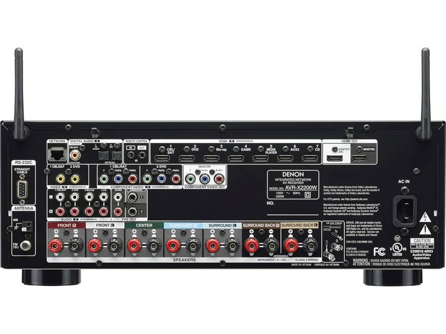 Denon AVR-X2200W IN-Command 7.2-channel home theater receiver with