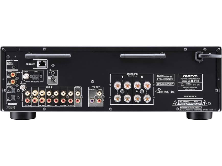 Onkyo TX-8160 Stereo receiver with Wi-Fi®, Bluetooth®, and Apple