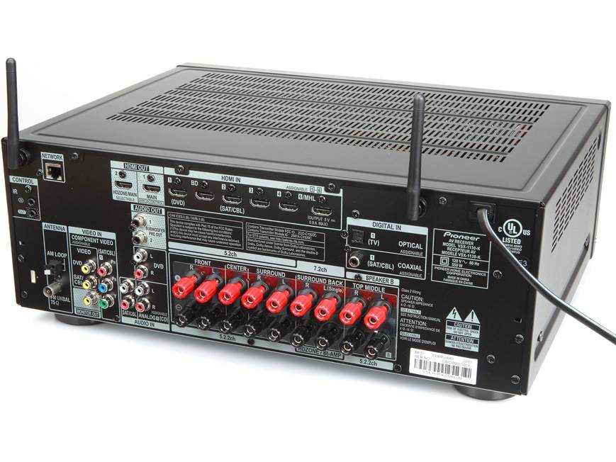 Pioneer VSX-1130 7.2-channel home theater receiver with Wi-Fi