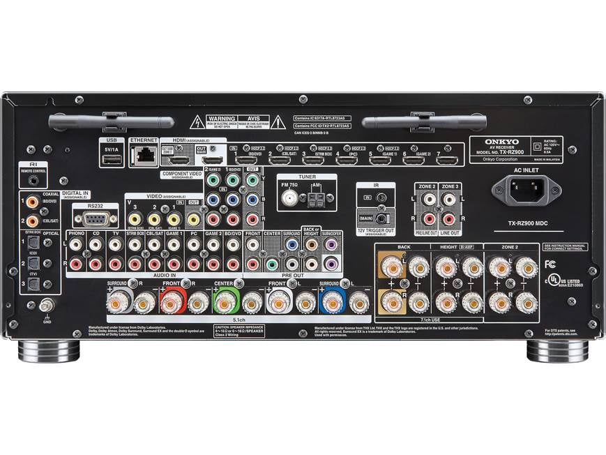 Onkyo TX-RZ900 7.2-channel home theater receiver with Wi-Fi