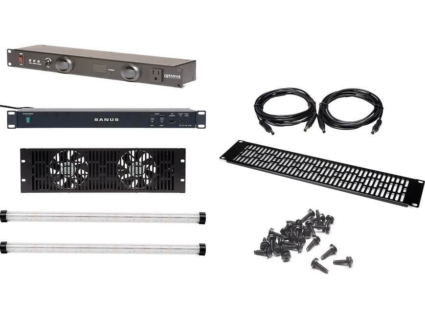 Sanus Rack Fan Sanus Rack Kit 2 Power supply and conditioner, vented panel, lights ...