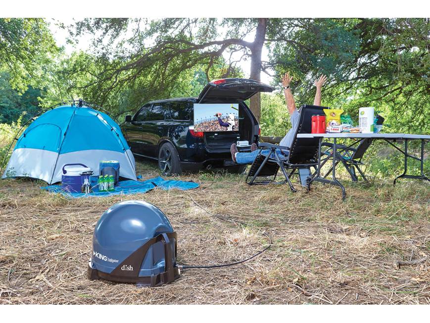 DISH VQ4510 Tailgater Receiver and portable DISH satellite antenna