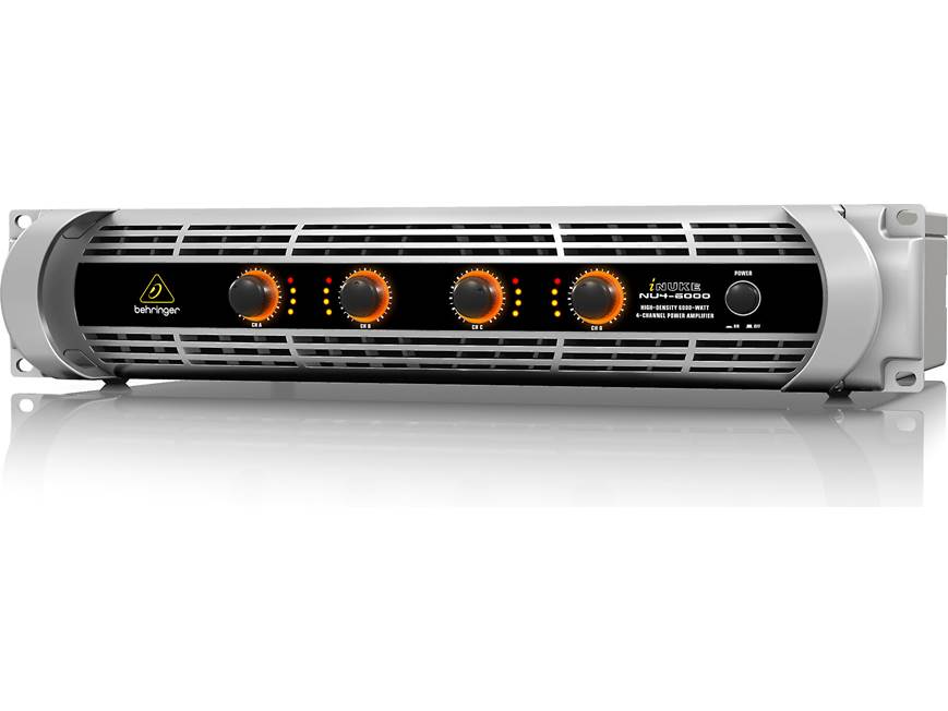 Behringer NU4-6000 iNUKE Series power amplifier — 440W x 4 at 8