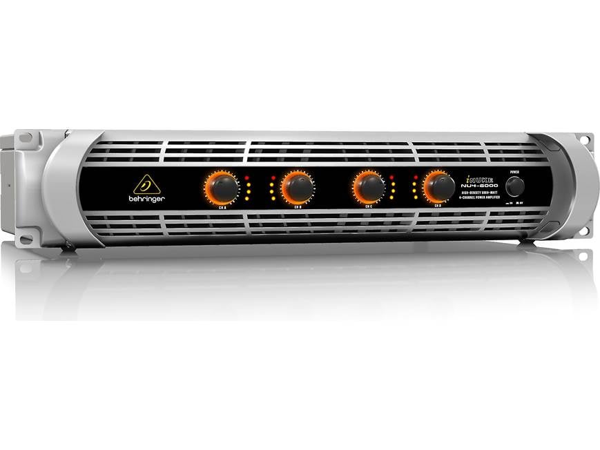 Behringer NU4-6000 iNUKE Series power amplifier — 440W x 4 at 8