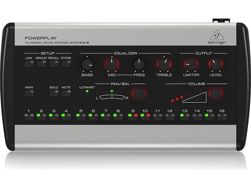 Behringer Powerplay P16-M 16-channel personal monitoring mixer at