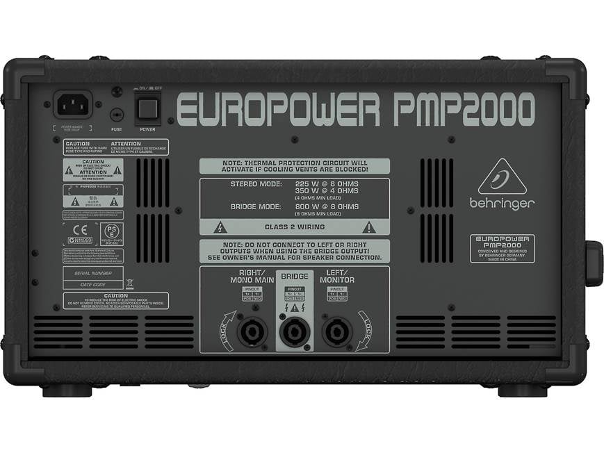 配信機器・PA機器・レコーディング機器 BEHRINGER EUROPOWER PMP2000 配信機器・PA機器・レコーディング機器 BEHRINGER EUROPOWER PMP2000