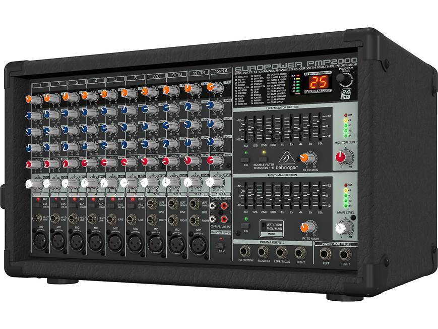 Behringer PMP2000 14-channel powered mixer with effects processor