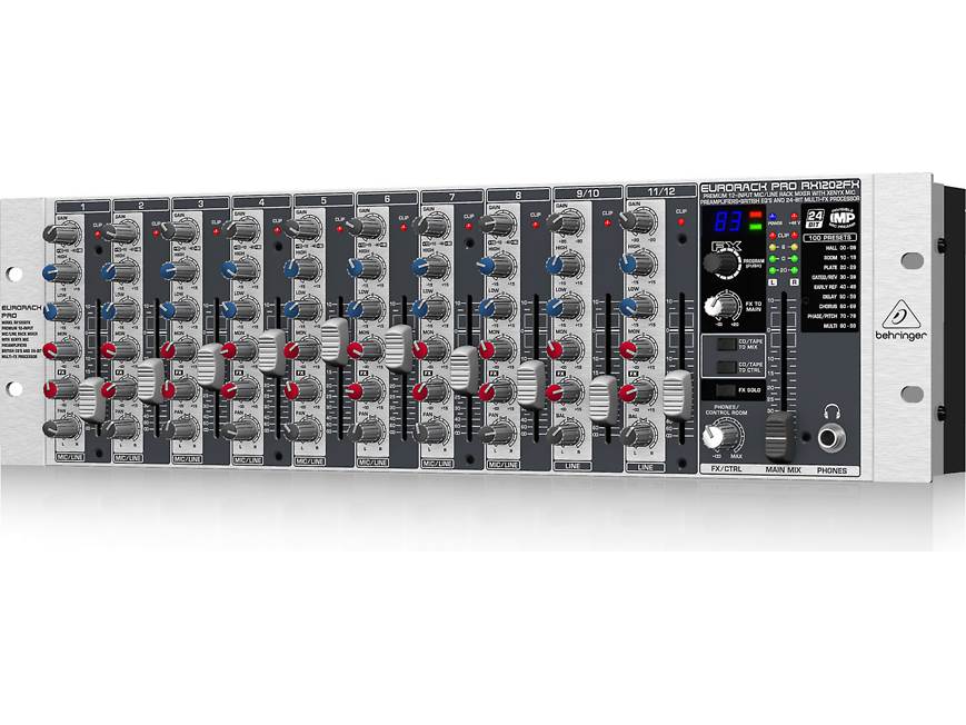 Behringer Eurorack Pro RX1202FX Rack-mount 12-channel mixer with
