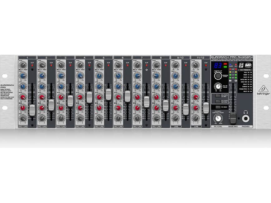 Behringer Eurorack Pro RX1202FX Rack-mount 12-channel mixer with