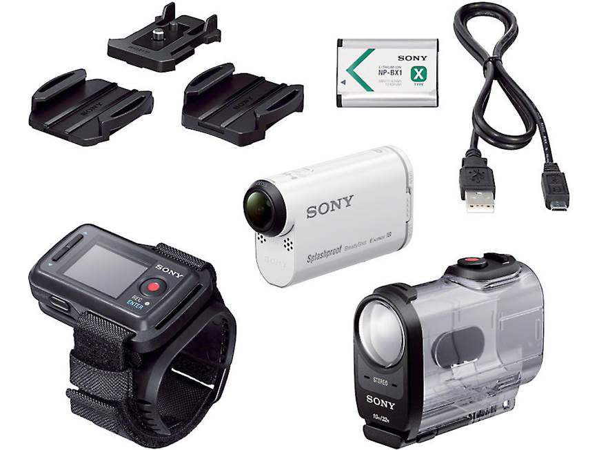 Sony HDR-AS200VR HD action cam with Live View remote at Crutchfield