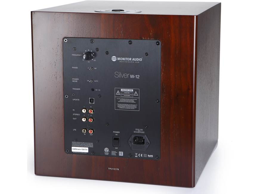 Monitor Audio Silver W12 (Walnut) Powered subwoofer with auto room