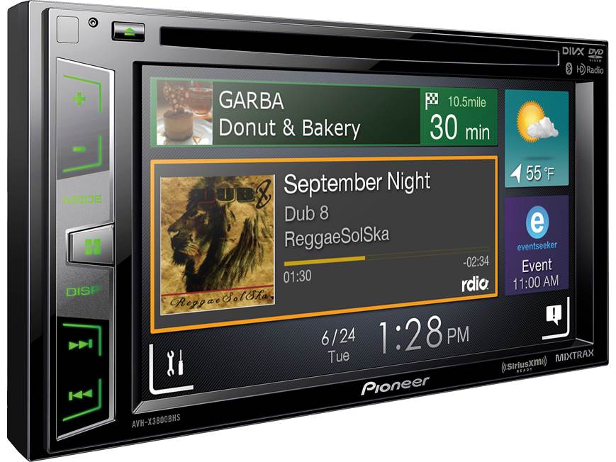 Pioneer AVH-X3800BHS DVD receiver at Crutchfield