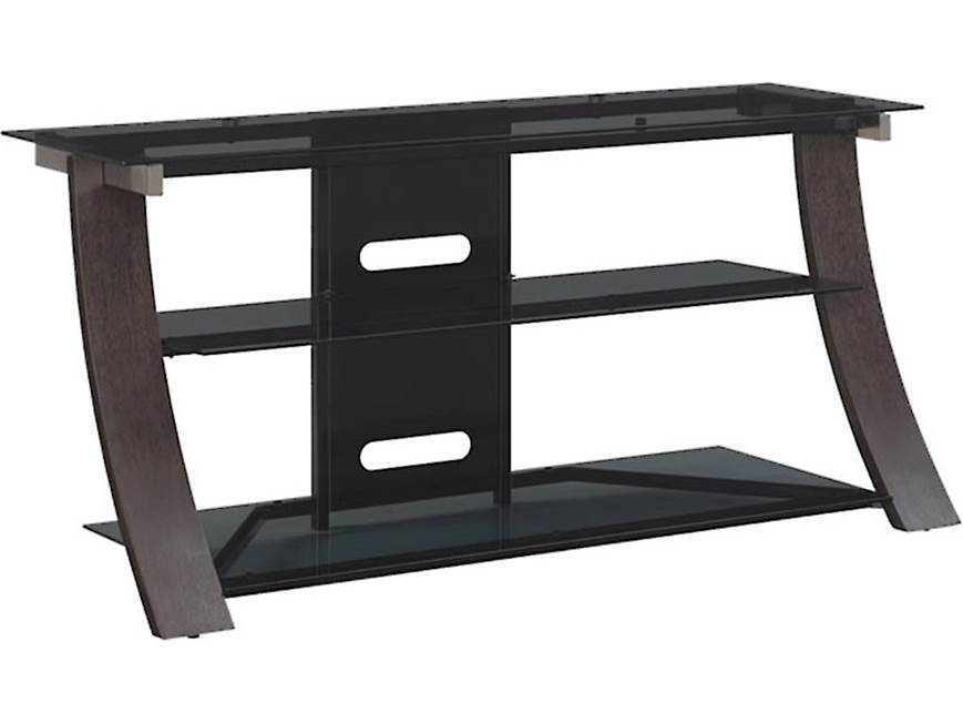 セール✨楠サイドテーブル、TV台【約85✖︎奥行30〜28.5 高さ約40㎝】 Bell'O Chelsea Curved wood audio/video stand for TVs up to 55
