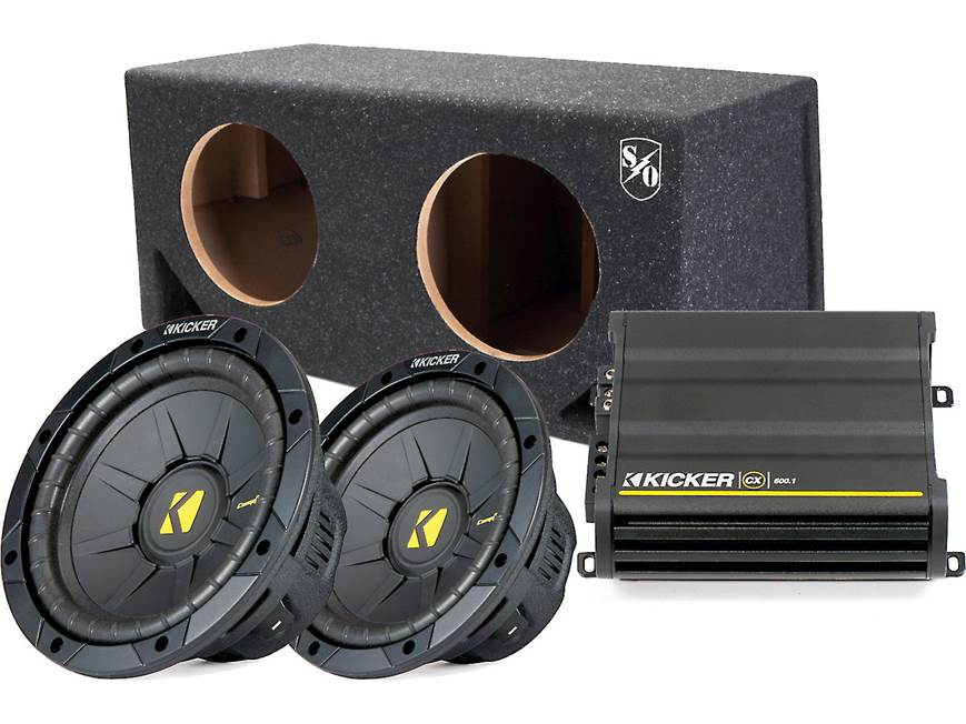 Kicker 600-watt Bass Package Includes 12CX600.1 amplifier, two