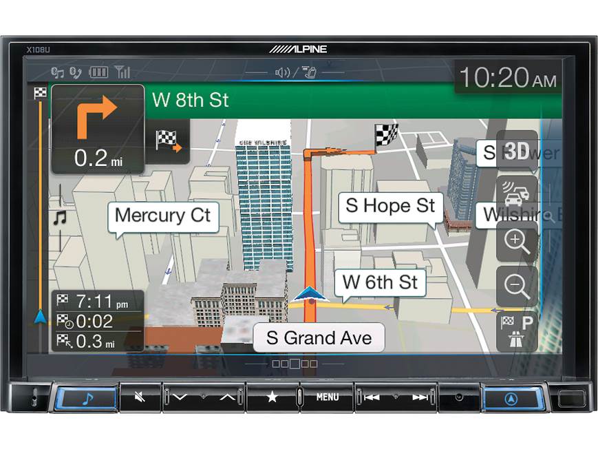 Alpine X108U Digital media navigation receiver with 8