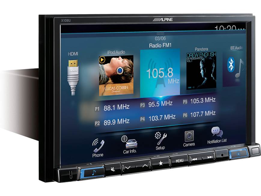 Alpine X108U Digital media navigation receiver with 8