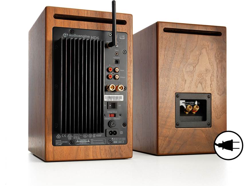 Audioengine HD6 (Walnut) Powered stereo speakers with Bluetooth