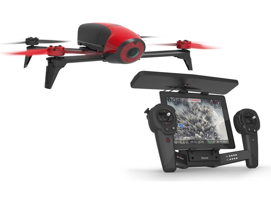 Parrot Bebop 2 Drone and Skycontroller Black Bundle (Red/Black
