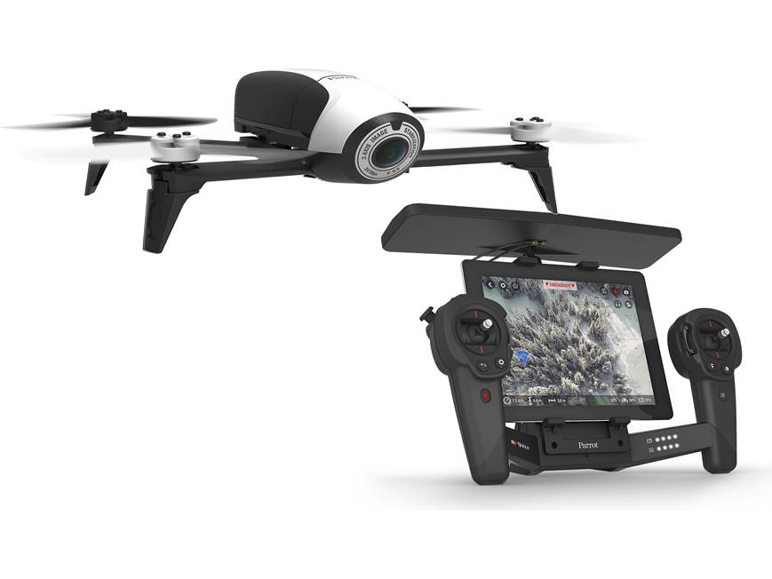 Parrot Bebop 2 Drone and Skycontroller Black Bundle (White/Black
