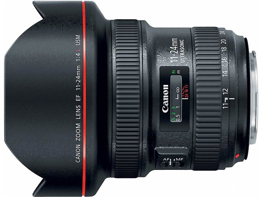 Canon EF 11-24mm f/4L USM L series ultra-wide-angle zoom lens for