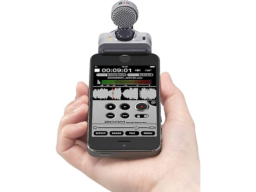 Zoom iQ7 Mid-side stereo condenser microphone array with Lightning