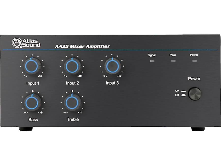 MD 音楽ソフト ADDZEST 3点セット Atlas AA35 3-input mixer/amplifier — 35 watts RMS x 1 at Crutchfield