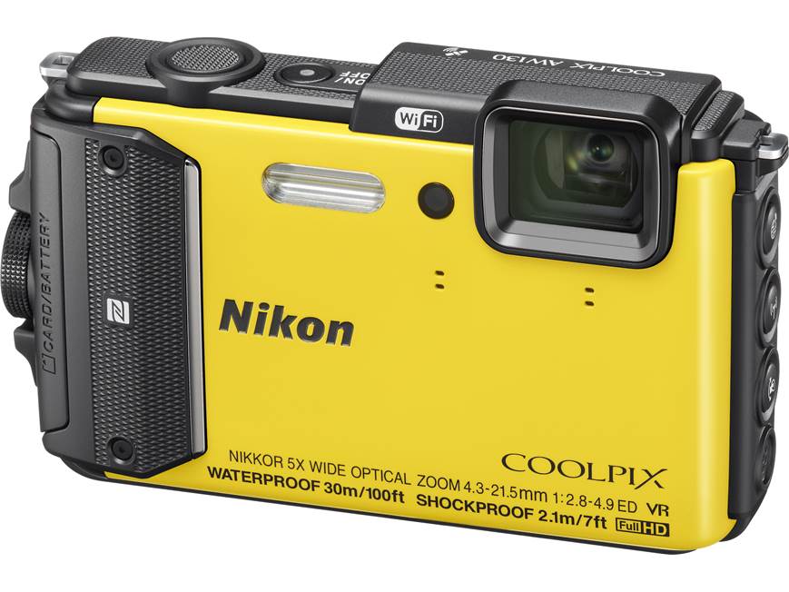 Nikon Coolpix AW130 (Yellow) Tough-style 16-megapixel digital