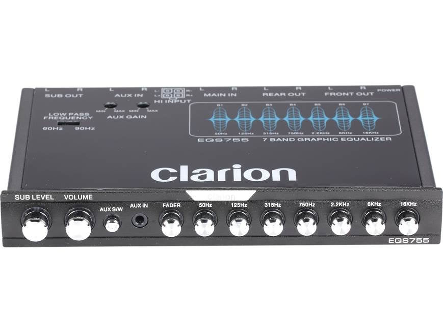 Clarion EQS755 7-band graphic equalizer — 1/2-DIN chassis (1
