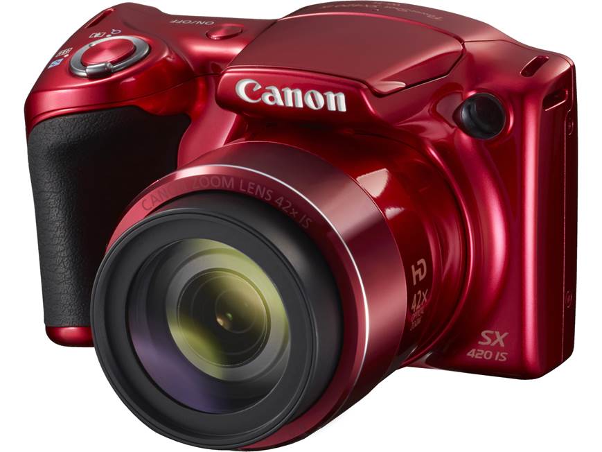 Canon PowerShot SX420 IS 本体と付属品 Canon PowerShot SX420 IS (Red) 20-megapixel camera with 42X