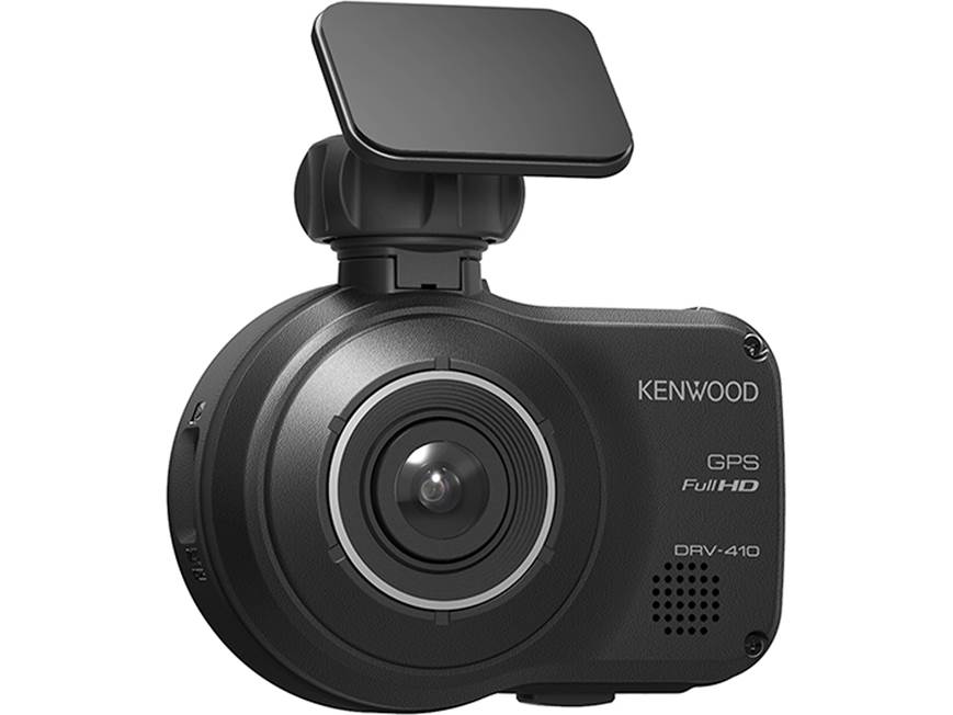Kenwood DRV-410 HD dash cam with GPS and safety sensor at Crutchfield