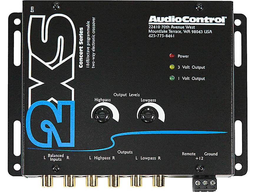 AudioControl 2XS (Black) Stereo 2-way electronic crossover (Black