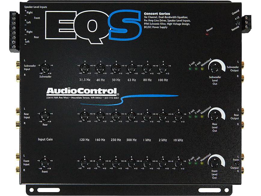 AudioControl EQS (Black) 6-channel 13-band graphic equalizer