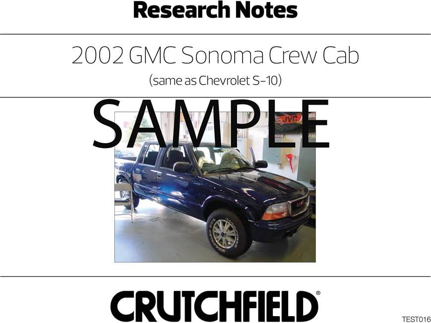 Crutchfield Vehicle-specific Instructions