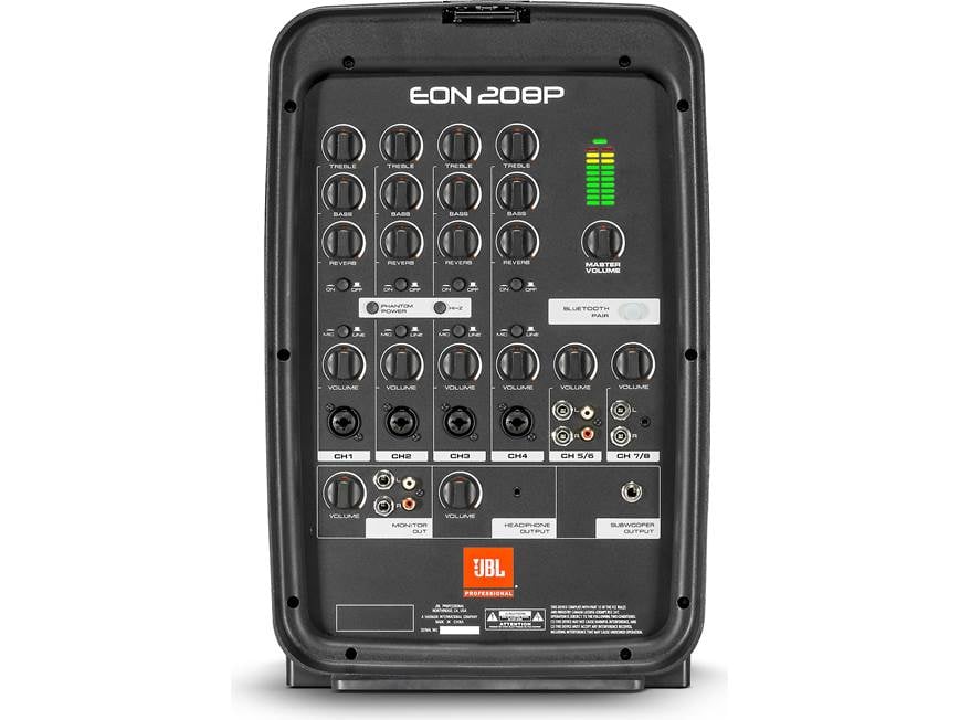 JBL EON208P Portable 300-watt powered PA with 8-channel mixer and