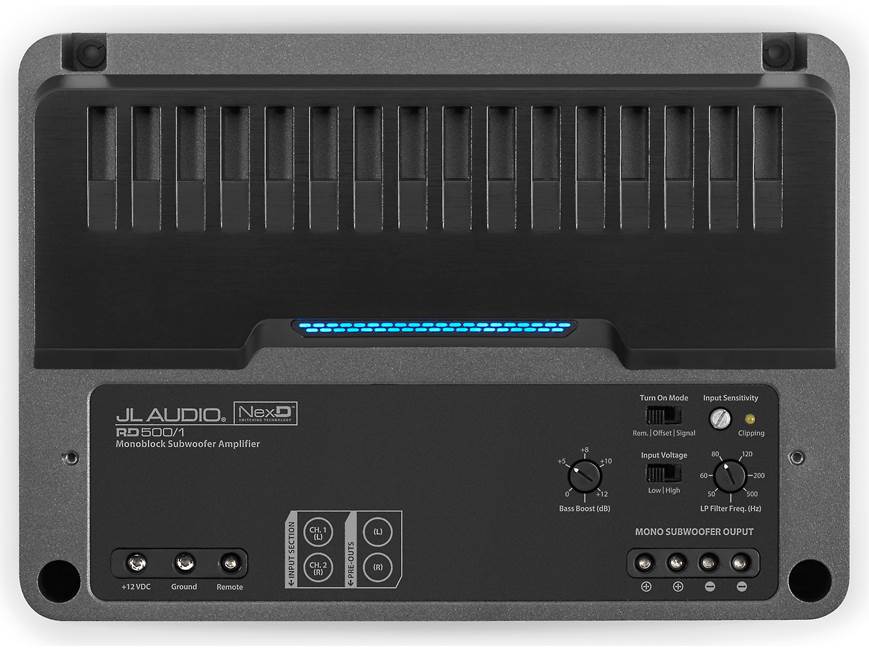 JL Audio RD500/1 Mono subwoofer amplifier — 500 watts RMS x 1 at 2