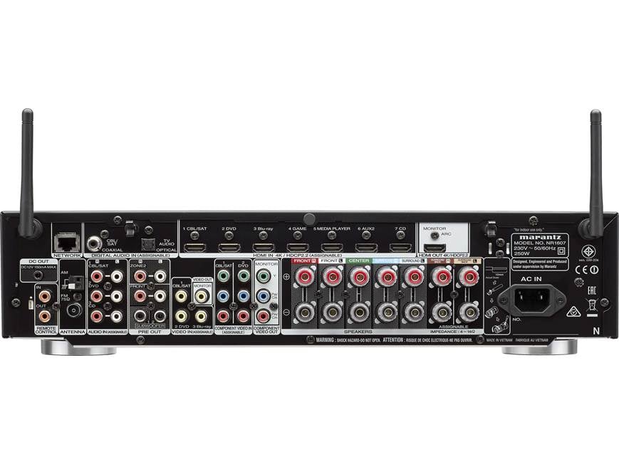 Marantz NR1607 7.2-channel slimline home theater receiver with Wi
