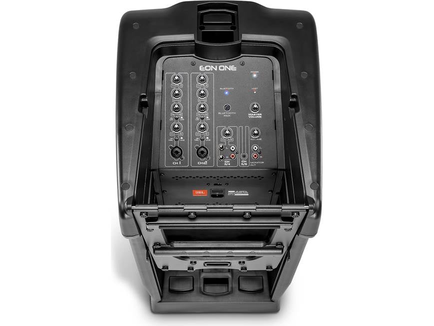 JBL EON ONE Powered PA speaker array with 6-channel mixer at