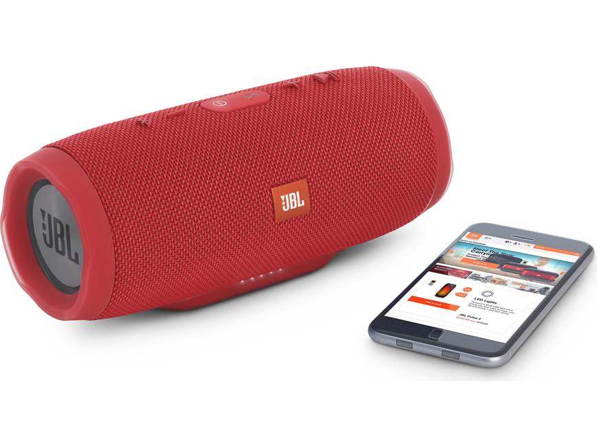 JBL Charge 3 (Red) Waterproof portable Bluetooth® speaker (Red) at