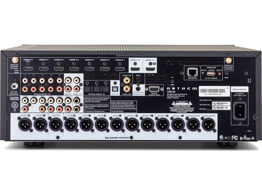 Anthem AVM 60 11.2-channel home theater preamp/processor with