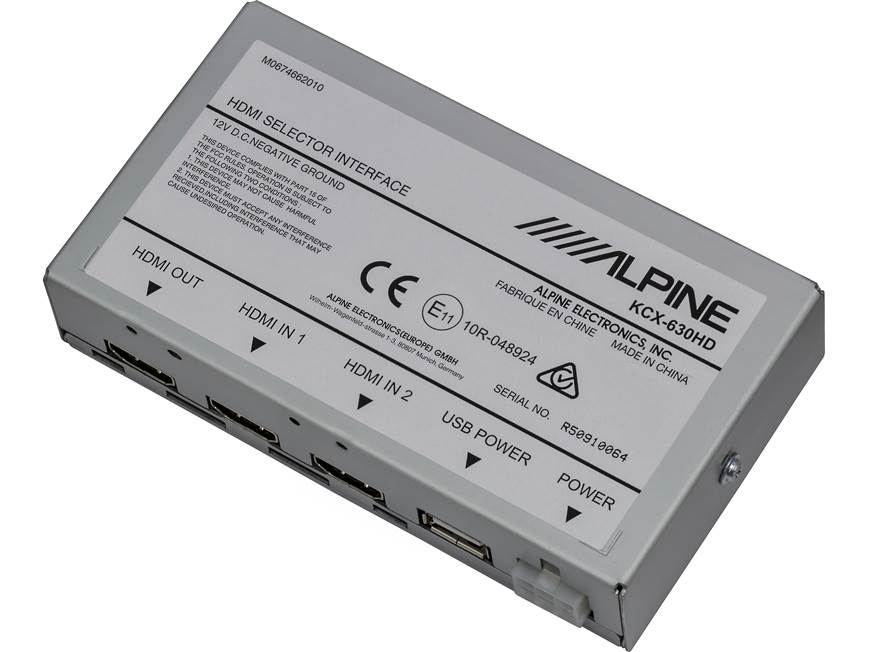Alpine KCX-630HD HDMI switcher for Alpine digital media and