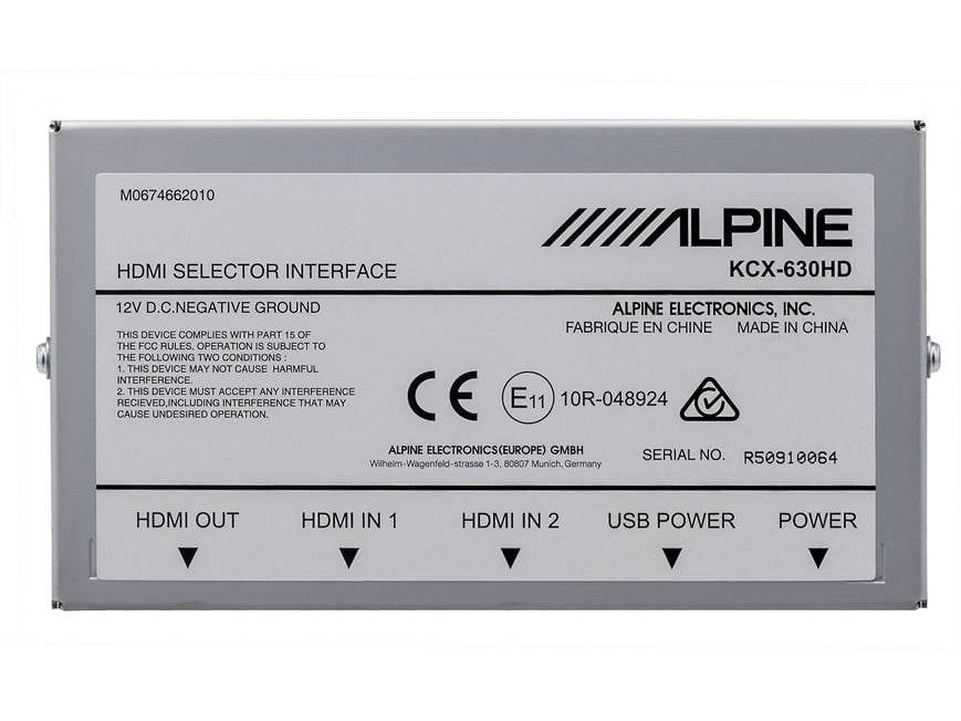 Alpine KCX-630HD HDMI switcher for Alpine digital media and