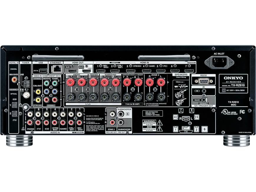 ☆完動品TX-NR676E-B新品リモコン付 ハイレゾAtmos/DTS:X対応 Onkyo TX-RZ610 7.2-channel home theater receiver with Wi-Fi