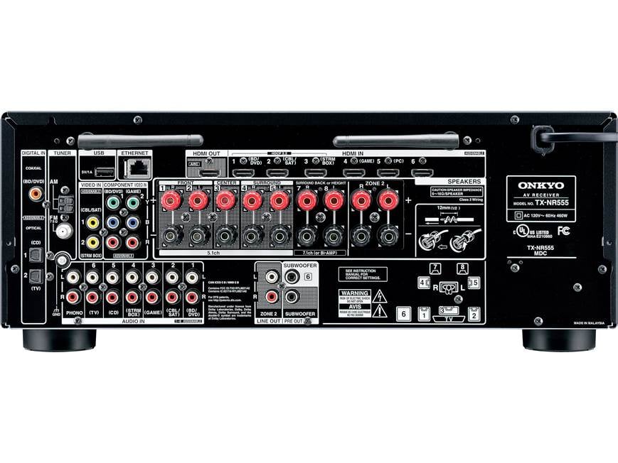Onkyo TXNR555 7.2-channel home theater receiver with Wi-Fi