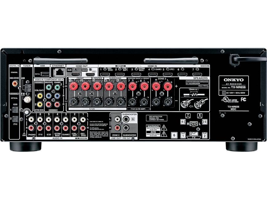 Onkyo TX-NR656 7.2-channel home theater receiver with Wi-Fi