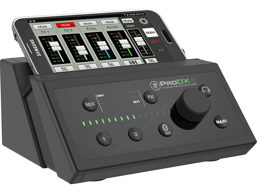 Mackie ProDX4 4-channel digital mixer with Bluetooth® control at
