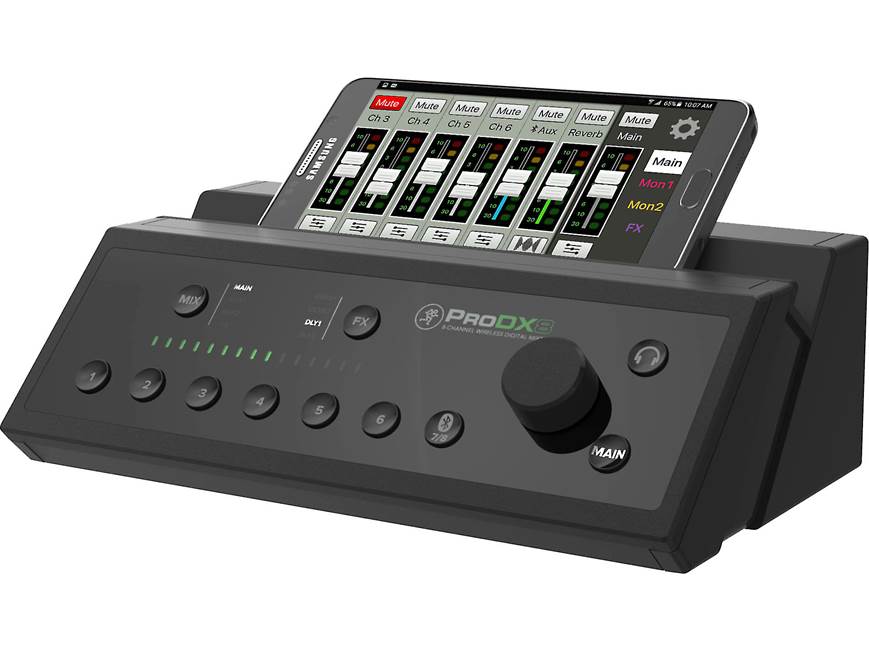 Mackie ProDX8 8-channel digital mixer with Bluetooth® control at