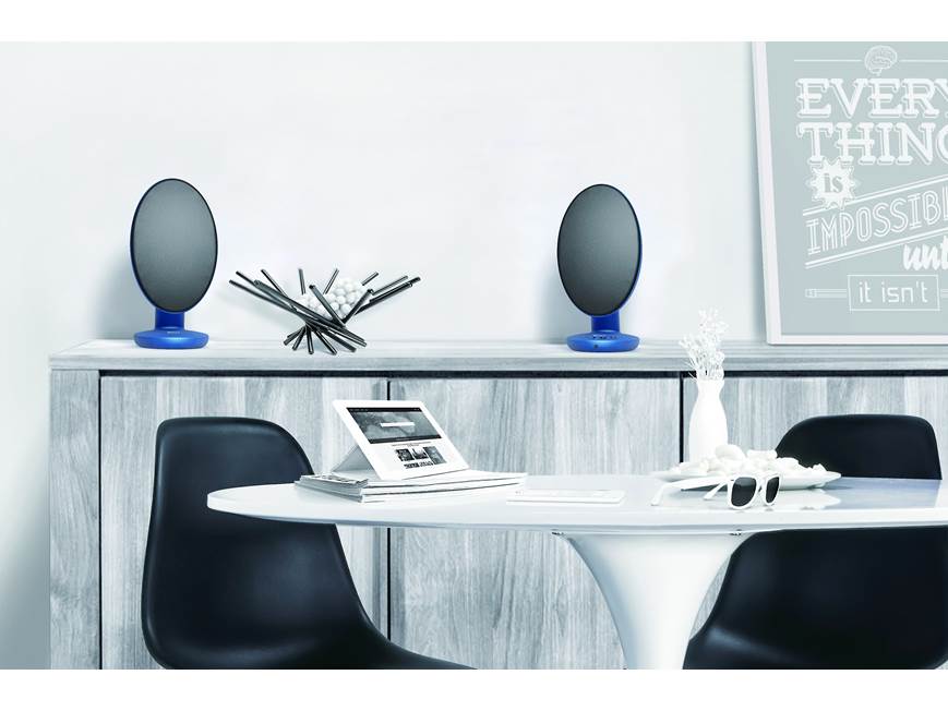 KEF EGG (Blue) Powered desktop speakers with Bluetooth® (Blue) at