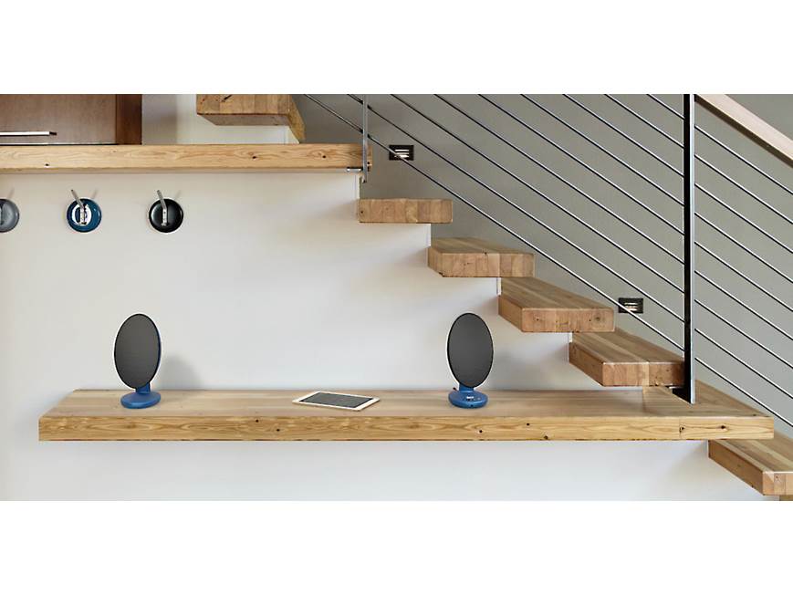 KEF EGG (Blue) Powered desktop speakers with Bluetooth® (Blue) at