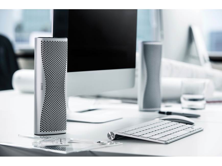 KEF MUO (Silver) Portable Bluetooth® speaker (Silver) at Crutchfield