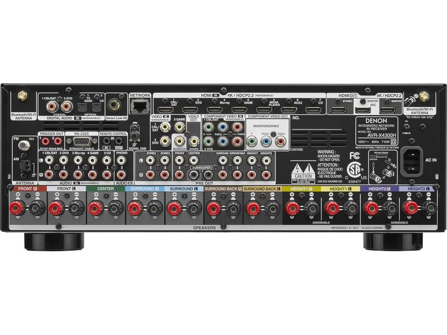Denon AVR-X4300H IN-Command 9.2-channel home theater receiver with
